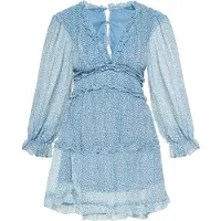 Usha Vestido azul claro / offwhite