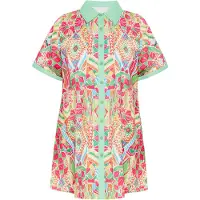 Usha Vestidos camiseiros azul claro / verde claro / laranja / rosa