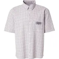 Hollister Camisa castanho escuro / laranja / branco