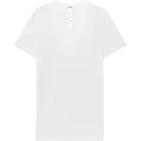 Hom T-Shirt mangas curtas SUP' COTTON TSHIRT COL V PROFOND homens - Branco - EU S