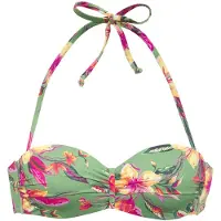 LASCANA Top de biquíni verde claro / laranja pastel / rosa / rosa néon