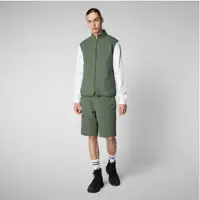 Save the Duck para homem. D82206M-POPE20 Colete Broderick verde (XL), Casual, Sustentável, Nylon reciclado