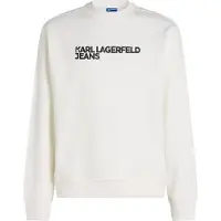 Karl lagerfeld JEANS Sweatshirt 'ESSENTIAL' preto / branco