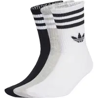Adidas Meias 3-Stripes Crew Socks 3 Pairs mulheres - Multicolor - M