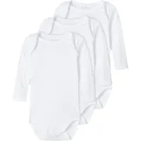 Name it Body De Manga Comprida Solid 3 Unidades
