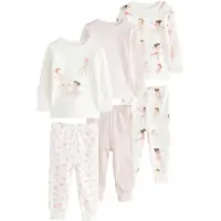 Next Pijama castanho / cor-de-rosa / branco