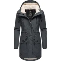 Ragwear Sobretudo de inverno 'Elsie' ecru / cinzento escuro