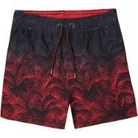 KOROSHI Calções de banho índigo / vermelho / preto
