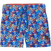 KOROSHI Calções de banho azul / amarelo claro / laranja escuro