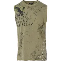 KOROSHI Camisa cáqui / maçã / abe / branco