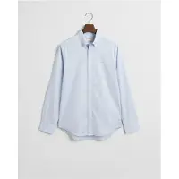 Gant para homem. 3000300 Camisa Pinpoint Regular Fit Oxford azul (4XL), Casual, Sapatos de Festa, Algodão, Clássico, Manga comprida, Sustent