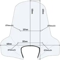 Givi Para-brisa 107a Piaggio/peugeot/belville/keeway/askoll/suzuki/sym