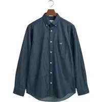 Gant para homem. 3000400 Camisa Regular Fit navy (M), Casual, Algodão, Clássico, Manga comprida, Marinho