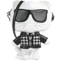 Karl Lagerfeld Mala de ombro 'IKON-Choupette' ecru / preto / branco