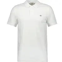 Gant para homem. 2220 Polo Piqué Slim Fit Shield branco (S), Casual, Algodão, Clássico, Manga curta