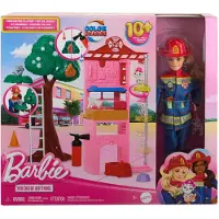 Barbie Bombeiro Com Estação De Bombeiros E Acessórios Boneca