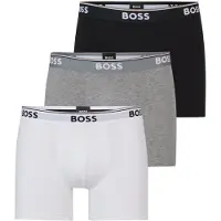 BOSS Boxers 'Power' acinzentado / preto / branco