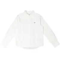 Gant unisex para criança. 930470 Camisa Oxford Shield Teens branca (11/12años= 146/152cm), Branco, Casual, Algodão, Clássico, Manga comprida