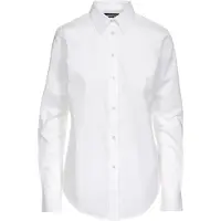 Ralph Lauren para mulher. 200684553001 Camisa elástica Easy Care branca (XL), Branco, Algodão, Clássico, Manga comprida