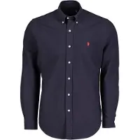 Ralph Lauren Camisa azul noturno / vermelho fogo