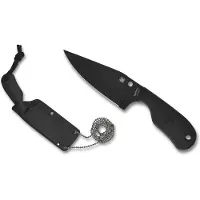 Spyderco Faca de pescoço Subway Bowie Black Blade