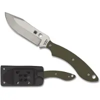 Spyderco Stok Bowie FB49GPOD OD Green G10 faca fixa, Sjoerd Stok design