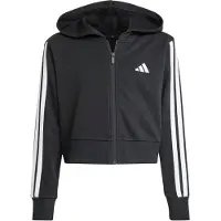 Adidas Casaco de treino em moletão 'Essentials' preto / branco