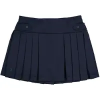 Ralph Lauren para menina. 313749584001 Saia de calças de ponte azul-marinho com pregas ((M) 8/9años= 136/142cm), Casual, Poliéster, mod