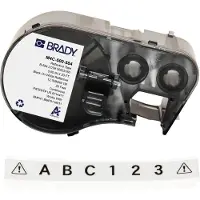 Brady M4C-500-584 etiquetas de plástico preto sobre branco 12,7 mm x 7,62 m