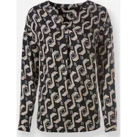 HEINE Blusa bege / camurça / preto