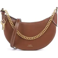 Ralph Lauren para mulher. 428977210002 Bolsa Polo ID mini de couro com corrente castanha (OSFA), Marrom, Casual, Pele