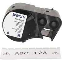 Brady M5C-1500-499 etiquetas contínuas de nylon preto sobre branco 38,10 mm x 4,88 m