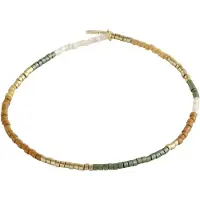 Pilgrim Pulseira 'Alison' camelo / ouro / verde / branco pérola