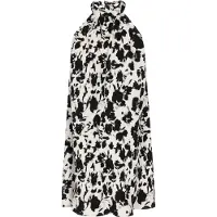 Faina Vestido de verão 'Fashion Look' ecru / preto