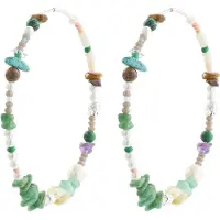 Pilgrim Brincos 'Force' jade / pó / prata / branco pérola
