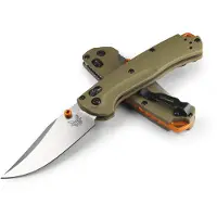 Benchmade Navalha Mini Taggedout CPM-45VN Stonewash, od green G10