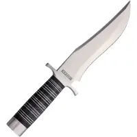 Rough Ryder Large Bowie RR2391, Satin Stainless Steel, Layered Wood, faca fixa