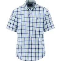Fynch&Hatton Camisa De Manga Curta Seersucker Combi Check