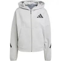 Adidas Casaco de treino em moletão 'Z.N.E' cinzento claro / preto