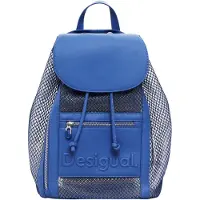 Desigual , Mochila saco de malha média, Azul, U