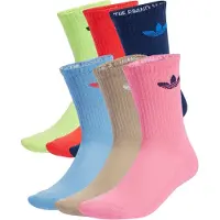 Adidas Originals Meias de Cano Médio Acolchoadas Trefoil – 6 pares