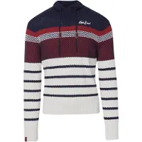 KOROSHI Pullover navy / vermelho escuro / branco