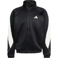 Adidas Casaco de treino em moletão 'Stadium' preto / branco