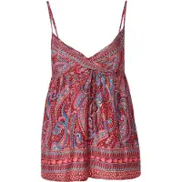 KOROSHI Top azure / pó / rosa escurecido / vermelho escuro