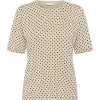 Kaffe Pullover 'KALiz' bege mosqueado / preto
