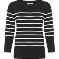 Kaffe Pullover 'KALizza' preto / branco