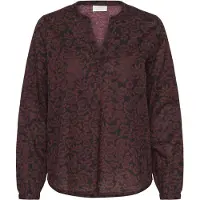 Kaffe Blusa 'KABeathe' castanho escuro / preto