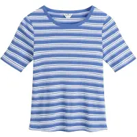 Mela London Camisa 'Jasleen' azul / azul pombo / branco