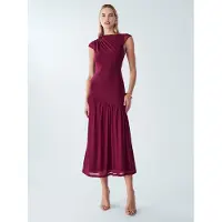BWLDR Vestido 'Chelle' vermelho vinho