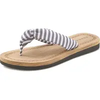 Elbsand Chinelos de dedo cinzento escuro / branco